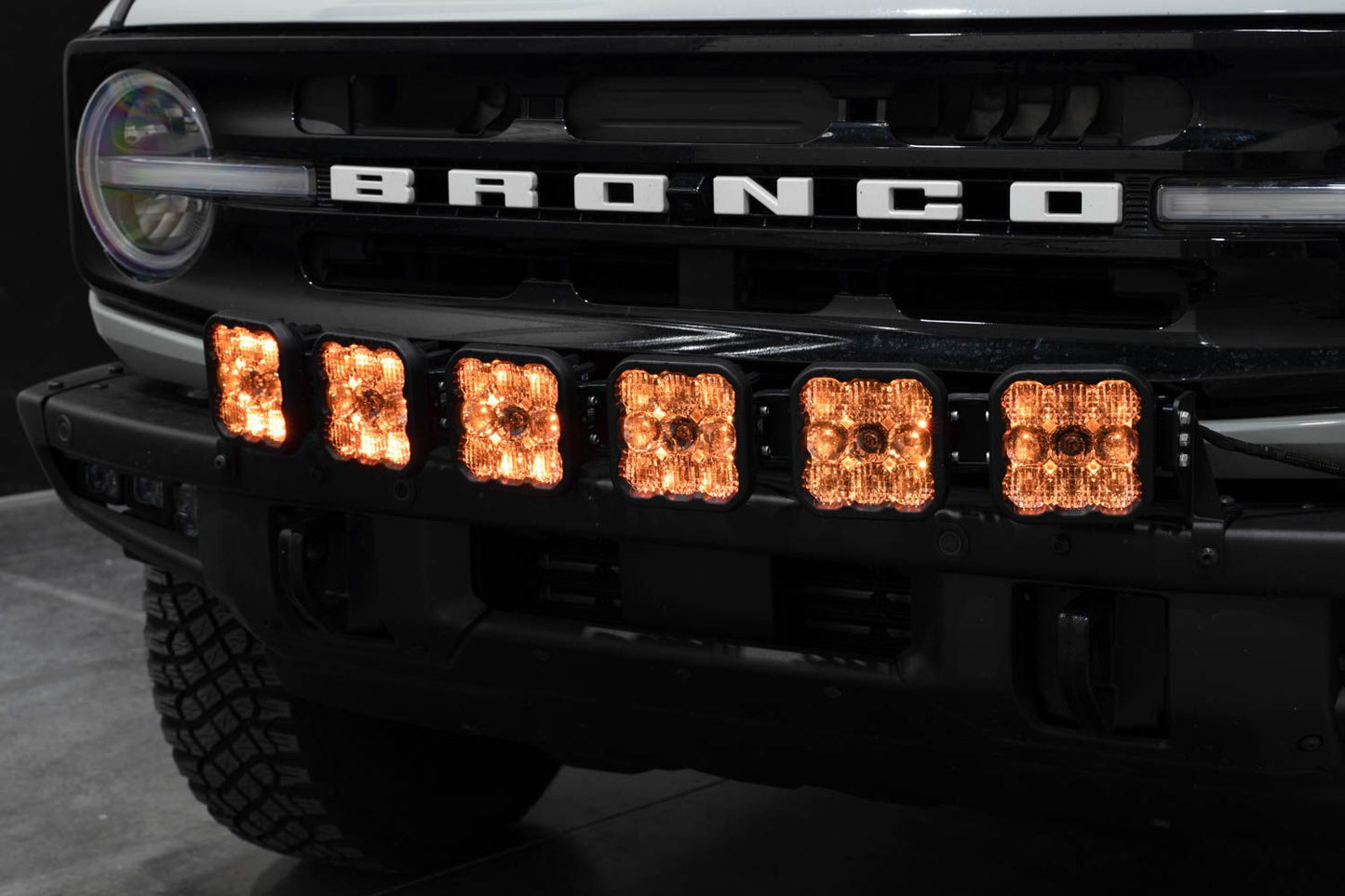 Diode Dynamics SS5 Grille CrossLink Lightbar Kit For 2021-2024 Ford Bronco (W/ Steel Bumper)
