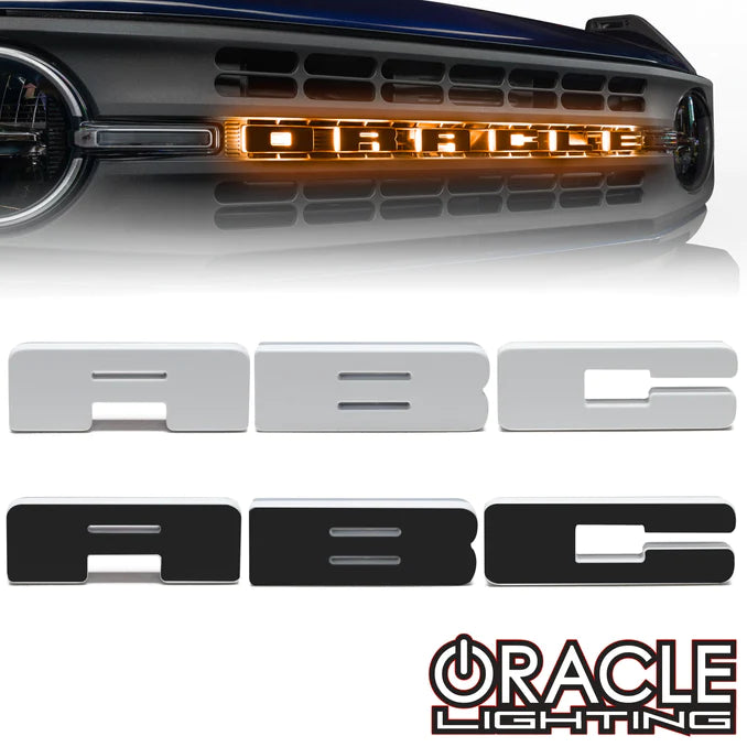 ORACLE LIGHTING UNIVERSAL ILLUMINATED LED LETTER BADGES - AMBER LED - INDIVIDUAL