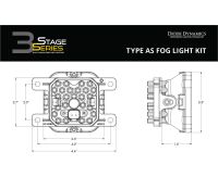 Diode Dynamics SS3 LED Fog Light Kit For 2021-2023 Ford Bronco (W/ Standard Bumper)