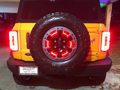 ORACLE LIGHTING LED ILLUMINATED SPARE TIRE WHEEL RING THIRD BRAKE LIGHT - FORD BRONCO