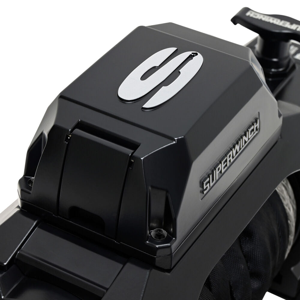 Superwinch SX12SR 12000 lb 12V DC Winch with Synthetic Rope Midnight Black