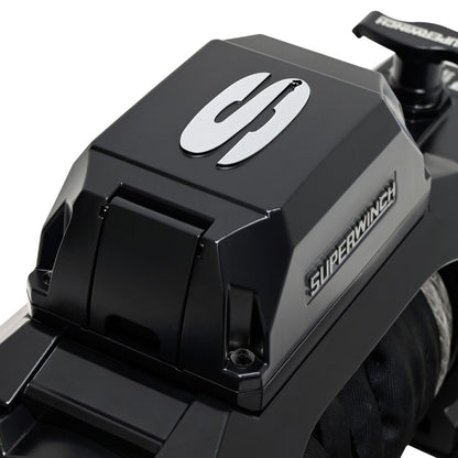 Superwinch SX12SR 12000 lb 12V DC Winch with Synthetic Rope Midnight Black